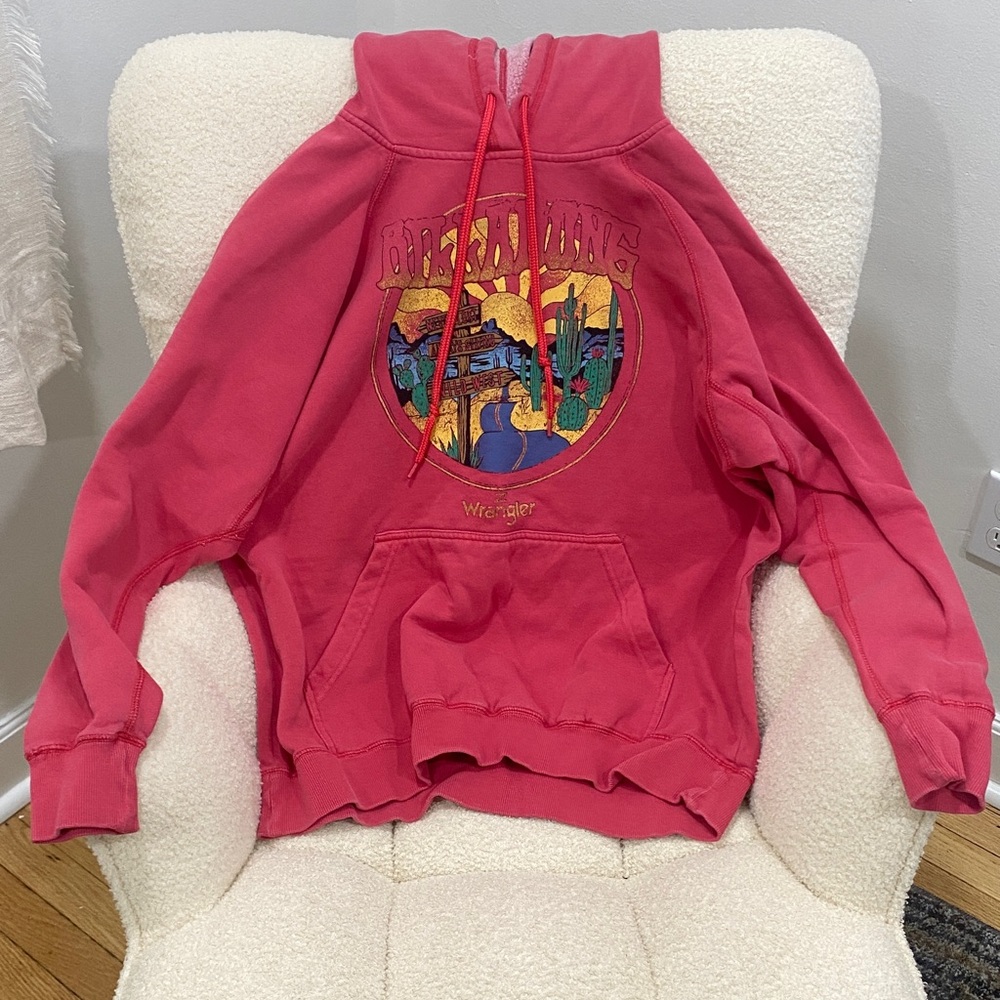 Wrangler Billabong Vibrant Red Hoodie with Graphic